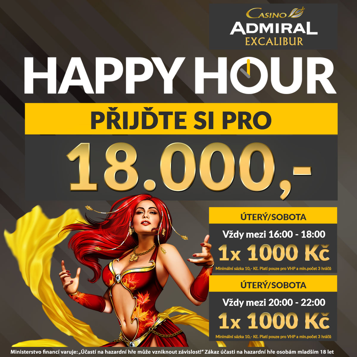 Happy Hours v kasinu Adrmiral Excalibur