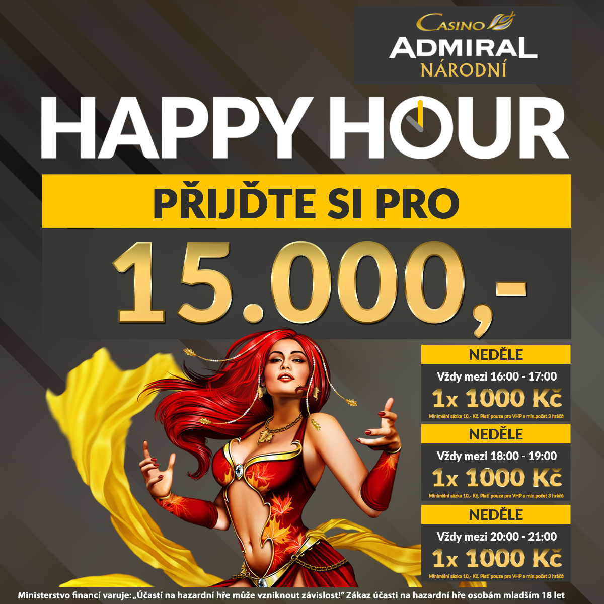 Happy Hours v kasinu Admiral Národní, Praha