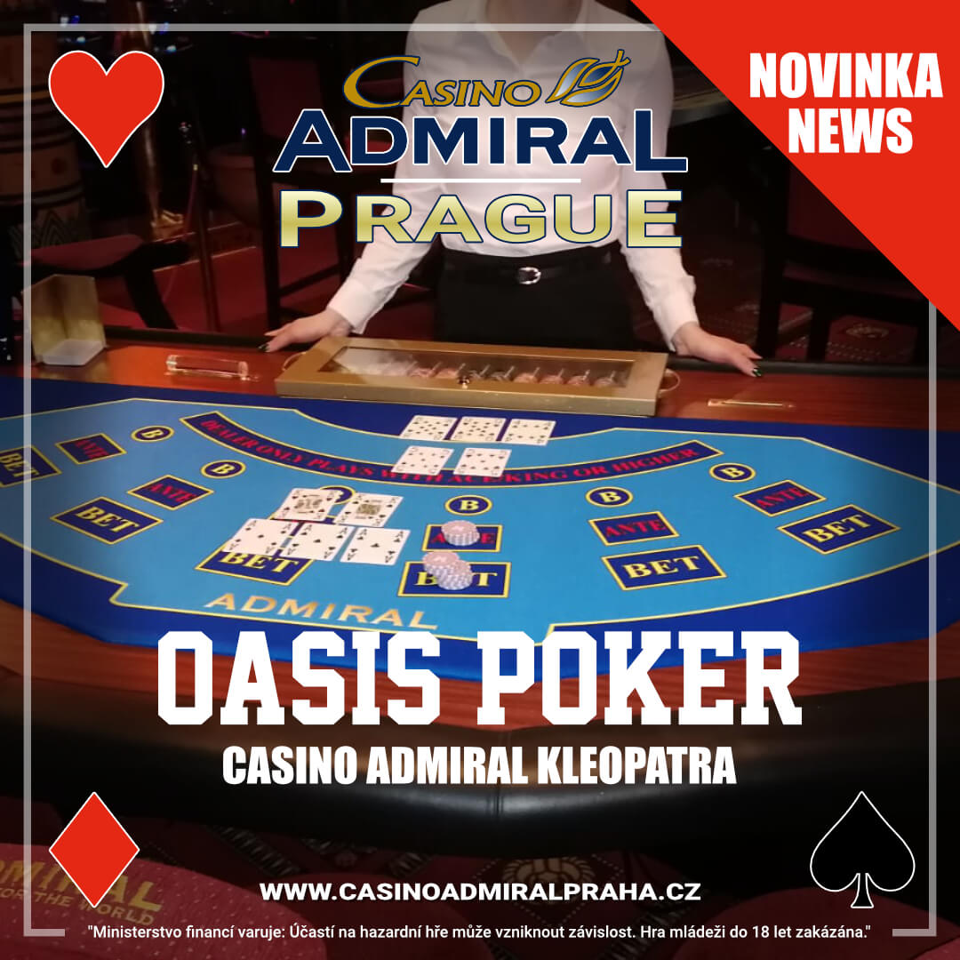 Oasis Poker nově i v kasinu Admiral Kleopatra